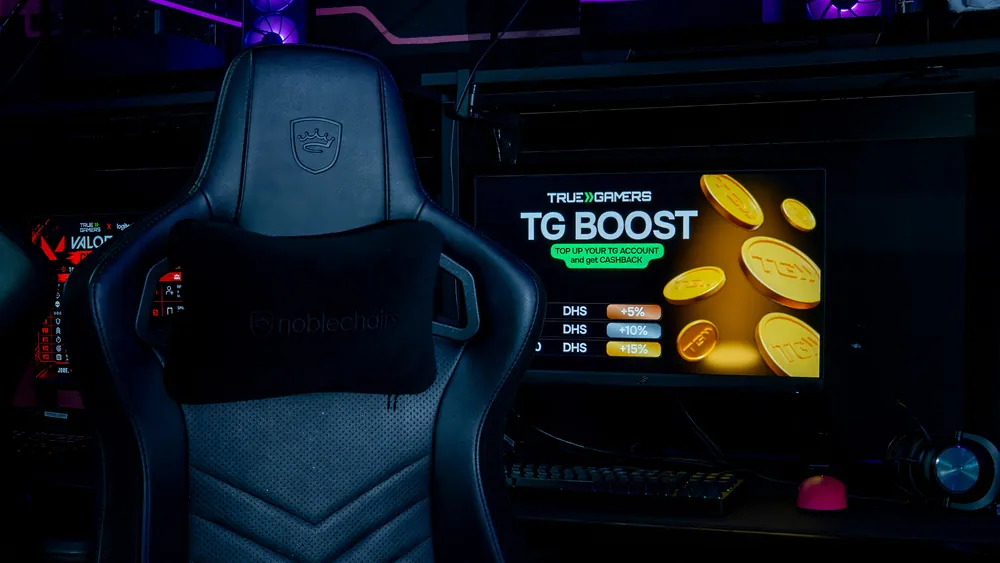Zone VIP True Gamers — siège NobleChairs et configuration haut de gamme